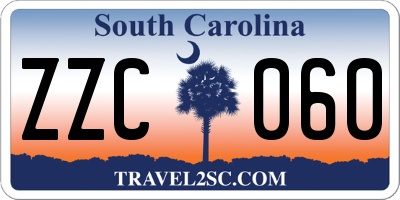 SC license plate ZZC060