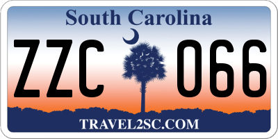 SC license plate ZZC066