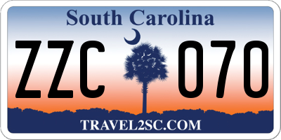 SC license plate ZZC070