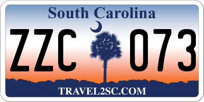 SC license plate ZZC073