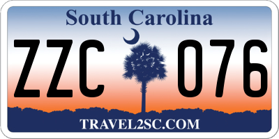 SC license plate ZZC076