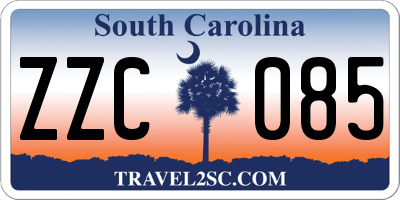 SC license plate ZZC085