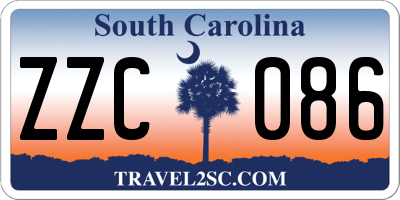 SC license plate ZZC086