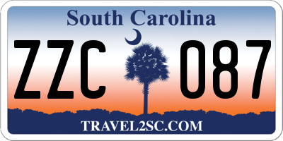 SC license plate ZZC087