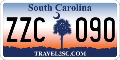 SC license plate ZZC090