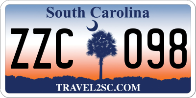 SC license plate ZZC098