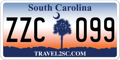 SC license plate ZZC099