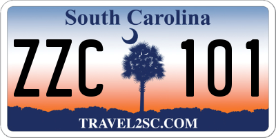 SC license plate ZZC101