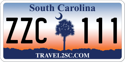 SC license plate ZZC111