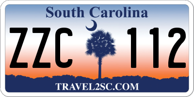 SC license plate ZZC112