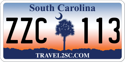 SC license plate ZZC113