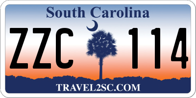 SC license plate ZZC114