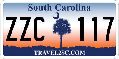 SC license plate ZZC117