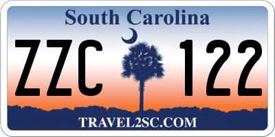 SC license plate ZZC122