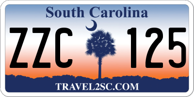 SC license plate ZZC125