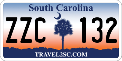 SC license plate ZZC132