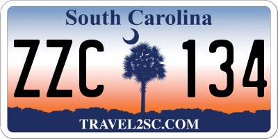 SC license plate ZZC134