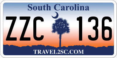 SC license plate ZZC136