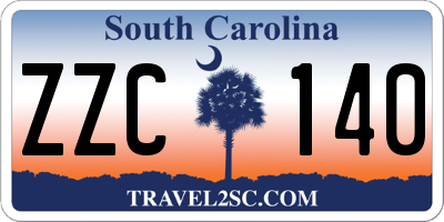 SC license plate ZZC140