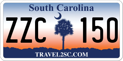 SC license plate ZZC150