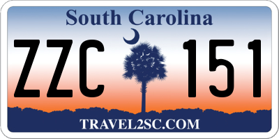 SC license plate ZZC151