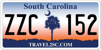 SC license plate ZZC152