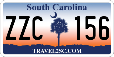SC license plate ZZC156