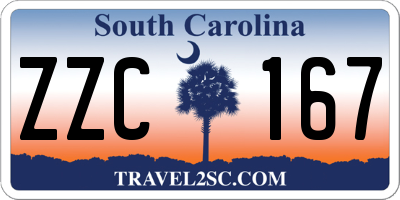 SC license plate ZZC167