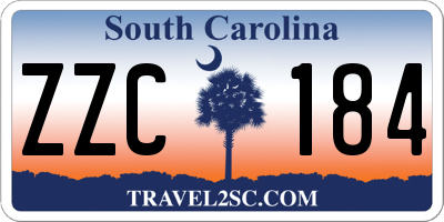 SC license plate ZZC184