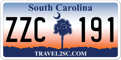 SC license plate ZZC191