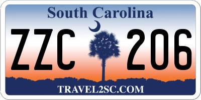 SC license plate ZZC206