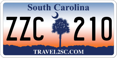SC license plate ZZC210