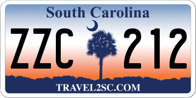 SC license plate ZZC212