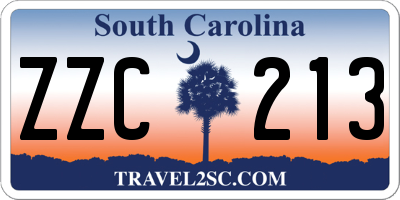 SC license plate ZZC213