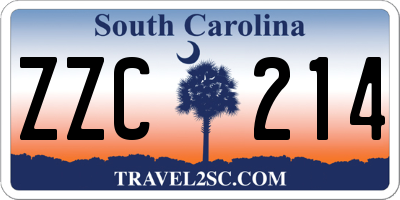SC license plate ZZC214