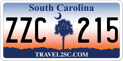 SC license plate ZZC215