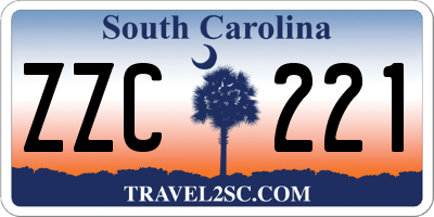 SC license plate ZZC221