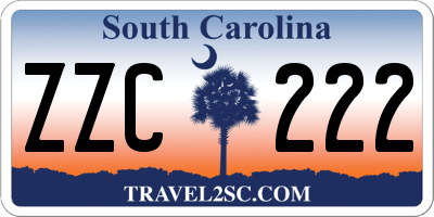 SC license plate ZZC222