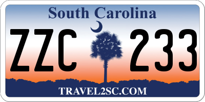 SC license plate ZZC233