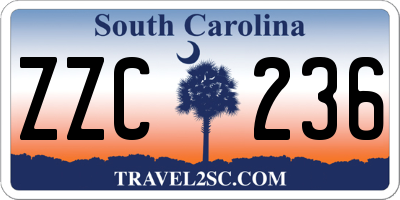 SC license plate ZZC236