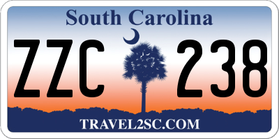 SC license plate ZZC238