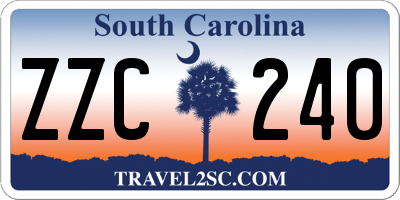 SC license plate ZZC240
