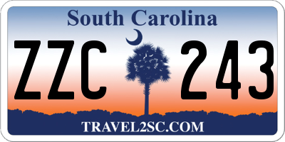 SC license plate ZZC243