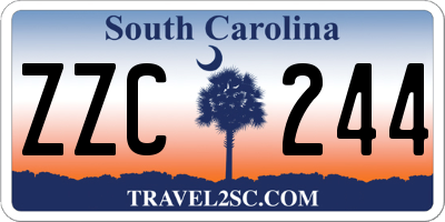 SC license plate ZZC244