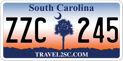 SC license plate ZZC245