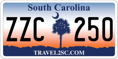 SC license plate ZZC250
