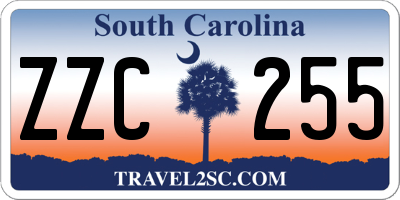 SC license plate ZZC255