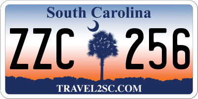SC license plate ZZC256