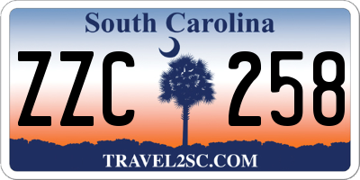 SC license plate ZZC258