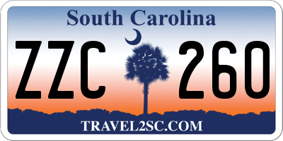 SC license plate ZZC260